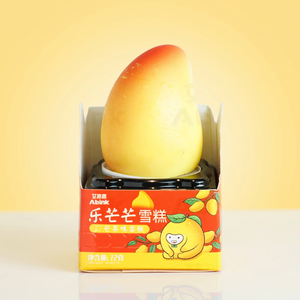 Crème glacée Abink Happy Mango 3D Sharp Blends, mélange de saveurs <span class=keywords><strong>chocolat</strong></span> et fruits, avec fraise, pêche et citron. Congeler à -18°C - Sachet de 1 pièce. - Product Image 1
