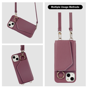 Portefeuille en cuir sac de téléphone étui bandoulière portefeuille porte-clés téléphone portable étui porte-carte béquille pour <span class=keywords><strong>iphone</strong></span> 14 pro max - Product Image 5