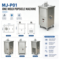 Pecold Commerciële IJslolly Maker IJslollymachine 1 Vorm Kleine IJslollymachine Te Koop
