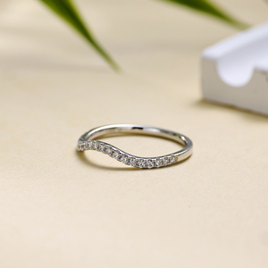 14K Solid White Gold Natural Diamonds Eternity Band <b>Ring</b> Brilliant Cut Prong Setting Women's Classic Wedding Party Luxury - Product Image 2