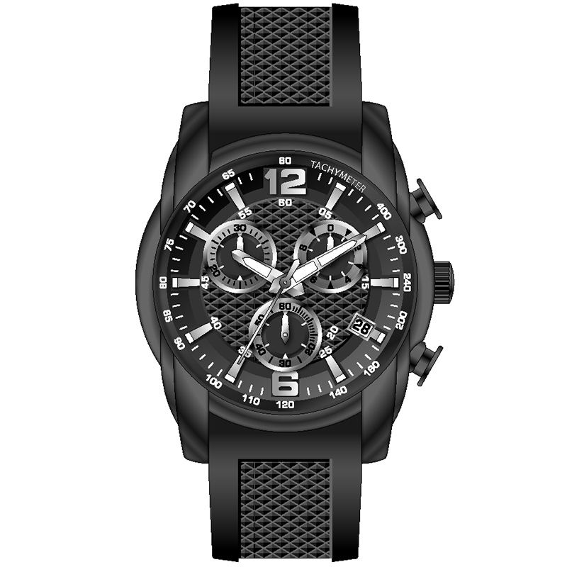 Tout noir avec lettrage argenté