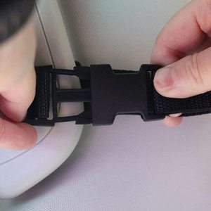 Filet de rangement pour voiture à double couche avec fermeture éclair, pour SUV et berlines, maille noire avec sangles - Product Image 3