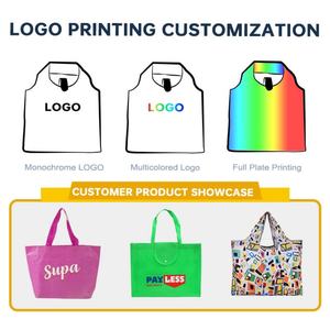 Bolsa de Compras Plegable de Terylene Ecológica Personalizada al por Mayor, Bolso de Mano Portátil con Diseño de Animales Adorables para Mujer - Product Image 3