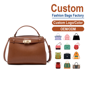 Vegetable-Tanned <b>Leather</b> Structured Handbag, Gold Hardware, OEM/ODM Custom Factory, Women's Crossbody Purse - Product Image 1