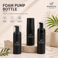 En stock, flacon pompe à mousse vide, conteneur cosmétique pour mousse nettoyante, flacon distributeur de savon noir et marron, service d'emballage personnalisé