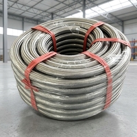 Manchon en maille tressée en acier inoxydable SUS304L DN8mm, soudé par forgeage, résistant à la corrosion, pour basse pression, tête hexagonale, surface lisse 1