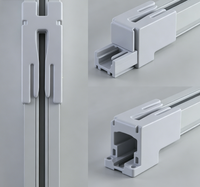 Connecteur de rail de rideau détachable à clipser, raccord de rail de rideau facile à assembler