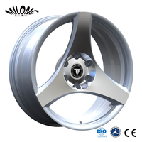 Jantes de voiture 15 16 17 pouces 5x100 5x114.3 à 3 branches en alliage forgé poli argenté pour Honda Civic S2000 Nsx Integra