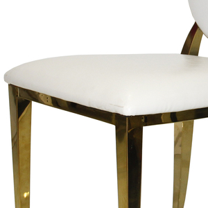 Sillas de banquete de acero inoxidable, diseño apilable, respaldo redondo, ovalado, para boda, gran oferta - Product Image 6