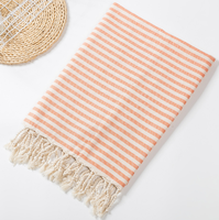 Serviette de Hammam en Coton Turc 100% Premium Peshtemal Serviette de Plage Sable 100x180 cm