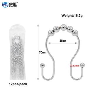 Decorative Rust-Proof Classic <b>Double</b> <b>Sided</b> Shower <b>Curtain</b> Hooks for Hotel - Product Image 4