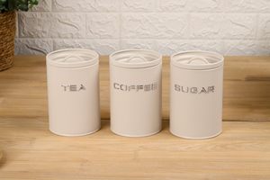 Boîte à pain <span class=keywords><strong>vintage</strong></span> pour la cuisine avec des boîtes en étain pour le café, le <span class=keywords><strong>sucre</strong></span>, le thé, le rangement des pâtisseries, ensemble de boîtes à pain avec couvercle en métal - Product Image 3