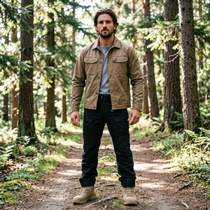 Men's 95% Nylon 5% Spandex Tactical <b>Cargo</b> Pants - Multi-Pocket, Quick-Dry & Stretch for Hiking, <b>Work</b>, and Casual Wear - Product Image 2