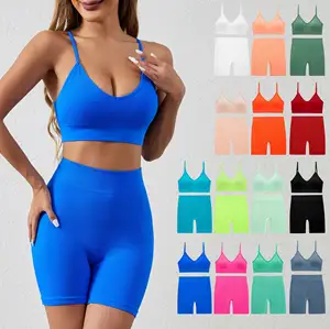 Wholesale Manufacturer French Fashion Comfortable Push Up Women Panties Sexy Underwear Seamless Sports Bra And Thong Set