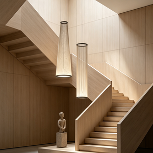 Grande suspension bohème - Luminaire LED moderne tressé à la main avec anneaux industriels pour la décoration de la maison, des hôtels et des restaurants - Product Image 3