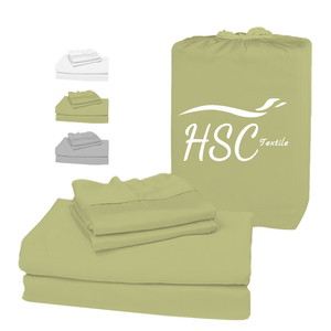 Textiles para el hogar de lujo de alta calidad 100% juego de sábanas de <span class=keywords><strong>Lyocell</strong></span> de bambú orgánico característica de refrigeración 4 piezas incluidas - Product Image 1