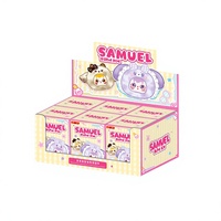 Kongjin Three Little Fuzzies Samuel Miroir de maquillage portable en peluche, boîte surprise, pendentif créatif, cadeau pour filles