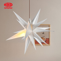 Lanterne en papier pliée moderne à 18 points (D30/45/60 cm) pour Noël