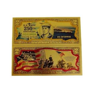 Billet de banque commémoratif en <span class=keywords><strong>or</strong></span> de haute qualité, imperméable, pour le 250e anniversaire des États-Unis, édition 2026, idéal comme cadeau souvenir - Product Image 1