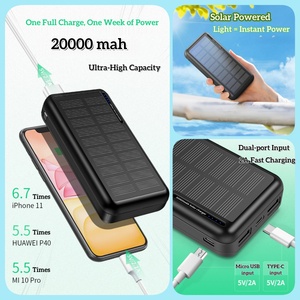 OTHC 818P 20000mah ソーラーパネル搭載 鉛蓄電池式 ポータブル屋外緊急用携帯電話充電器 タイプC急速充電対応 ギフト付き - Product Image 2