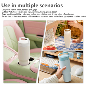 Tasse isotherme portable de 20 oz en acier inoxydable 304 de qualité supérieure, à double paroi, avec logo personnalisé - Product Image 6