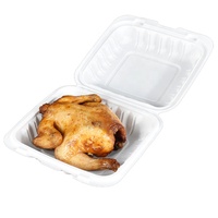 Boîte à lunch jetable blanche en gros, en plastique PP/MFPP, compatible micro-ondes, avec couvercle, pour plats à emporter
