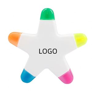 ปากกาไฮไลท์รูปดาวห้าแฉก หลายสี พิมพ์โลโก้ได้ ราคาถูก สำหรับนักเรียนและสำนักงาน - Product Image 1