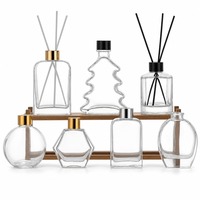 Diffuseur d'arômes en verre pour arbre de Noël avec bouchon en bois réutilisable
