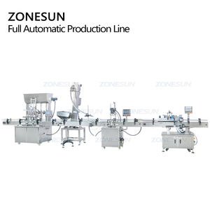 ZONESUN ZS-FAL180X3 מלא אוטומטי לסובב את כובע עגול בקבוק זכוכית צנצנת מילוי מכסת וסימון מכונת - Product Image 5