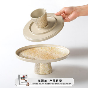 Xiangyuan <b>Melamine</b> <b>Plates</b> Round Stemmed For Party Snacks And Tea Service - Product Image 3