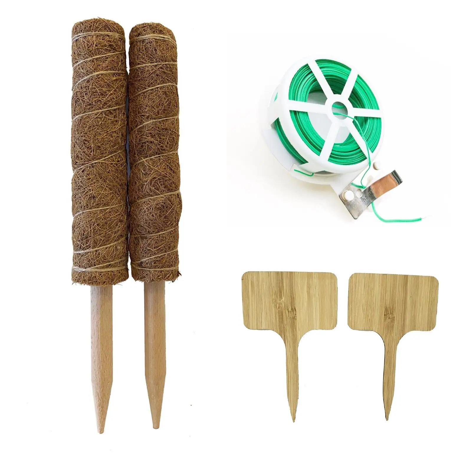 12 inches Biodegradable coco plants poles with variety moss pole accessories like totem pole support