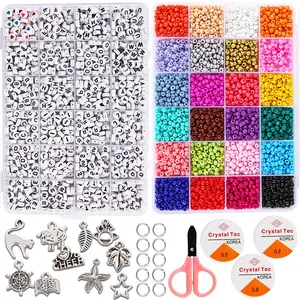 5000Pcs Bead Voor Sieraden Maken Kit Set Brief Alfabet Kralen Diy Kunst En Ambacht