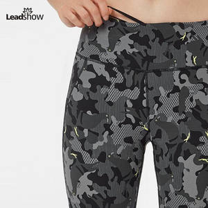Corpo Feminino Em Branco Eco Friendly Desgaste Da Aptidão Ginásio Leggings de Malha Reflexiva Glow In The Dark Grey Personalizado Calças de Yoga - Product Image 2