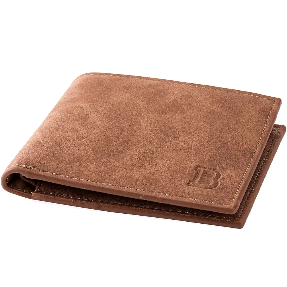 Junyuan New Design Id Card Leather Wallet For Men