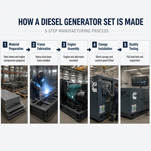 Générateur électrique diesel 50 kW 60 kW, centrale électrique diesel 60 kVA 75 kVA avec moteur Cummins, groupe électrogène diesel 50 kW - Product Image 6
