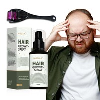 Ensemble de soins capillaires : Spray nourrissant pour le cuir chevelu et stimulant la densité des cheveux et Rouleau à micro-aiguilles