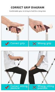Tabouret de <span class=keywords><strong>canne</strong></span> pour personnes âgées personnalisé alpinisme portable avec siège <span class=keywords><strong>canne</strong></span> léger et flexible tabouret de <span class=keywords><strong>canne</strong></span> télescopique <span class=keywords><strong>à</strong></span> <span class=keywords><strong>trois</strong></span> <span class=keywords><strong>pieds</strong></span> - Product Image 4