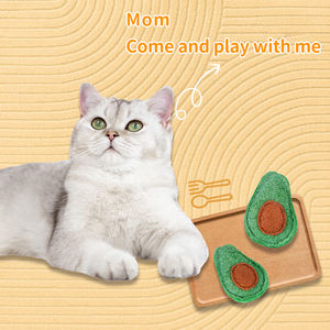 Jouet pour chat en forme de gourde éponge, pour le nettoyage et le nettoyage des dents, outil de divertissement et de soulagement, fournitures pour animaux de compagnie, en loofah, menthe pour chat, forme d'avocat - Product Image 2