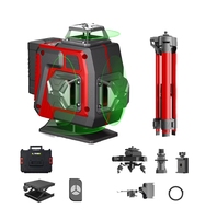 Niveau laser vert industriel à auto-nivellement 360° avec batterie au lithium pour la construction et la pose d'images, 12 lignes, garantie 1 an