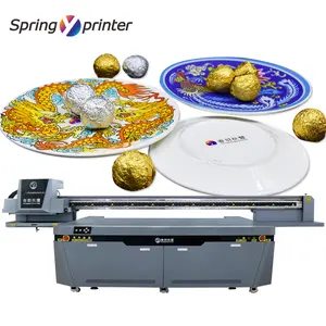 Plate pattern printing 2.5*1.3m large format uv flatbed printers hybrid uv printer ricoh uv inkjet printer