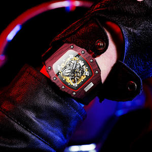 <span class=keywords><strong>Kimsdun</strong></span> 2012A นาฬิกาข้อมือแฟนซีผู้ชาย,นาฬิกาข้อมือกลไกนาฬิกาสายซิลิโคนกันน้ำอัตโนมัตินาฬิกาข้อมือลำลองมี Moq ต่ำ - Product Image 3