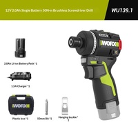 Perceuse sans fil Worx Smart Control WU139, batterie au lithium, petite perceuse à main rechargeable, tournevis réversible sans balais