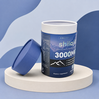 Boîte en tube de papier cylindrique bleu et blanc pour bonbons gélifiés, compléments vitaminiques et emballages de produits de santé en gros