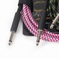 Kabel Gitar Berkualitas Tinggi Langsung dari Pabrik Lespoir dengan Jack 6.5, Logo Kustom, untuk Penggunaan Pedal Bass dan Amplifier, Panjang 3M 6M 10M