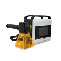 Máquina impresora láser de mano de fibra de alta velocidad de fácil operación 18W 25W 50W para botella de vidrio de plástico de Metal
