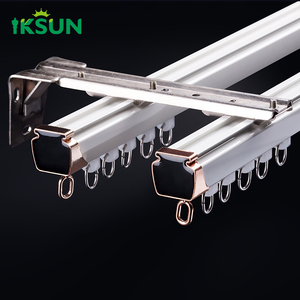 Iksun รางผ้าม่านติดเพดานแบบอเมริกัน, รางผ้าม่านโลหะสองชั้น - Product Image 1