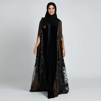 Dubai Abaya belle couleur noire abaya traditionnelle musulmane travail à la main caftan vêtements islamiques traditionnels pour femmes