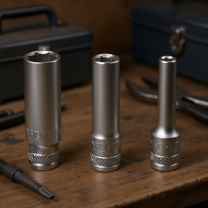 Fervi Long Hexagon <b>Socket</b> Wrench 6mm 8mm 10mm Chrome Vanadium Steel - Product Image 3