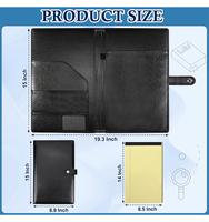 Portafolio de Cuero PU Haoran con Logotipo Personalizado, Carpeta de Archivos Desgarrable de Tamaño Legal (8.5 x 14 Pulgadas) para Bloc de Notas, Venta al por Mayor