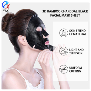 Y116 3D Bambuskohle Schwarze Pflanzenfaser Reinigende Tiefenreinigende und Ölabsorbierende Trockene Gesichtsmasken-Tücher aus Papiermaterial - Product Image 2